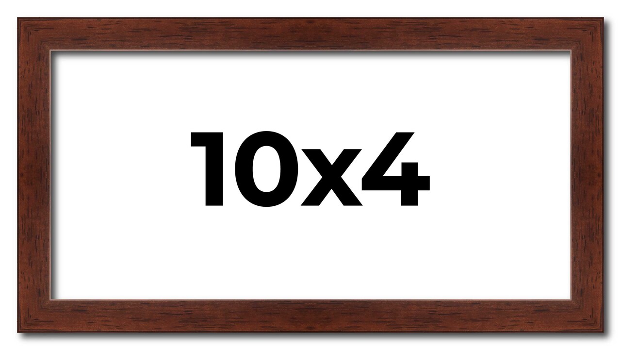 Panoramic Classic Modern Brown Frame - UV Acrylic, Foam Board Backing, Hanging Hardware